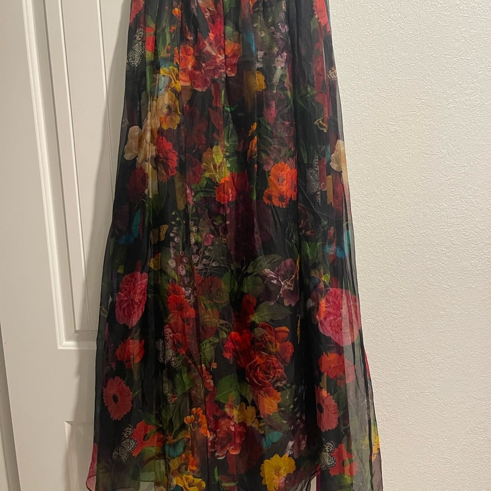 Alice + Olivia Yvonne Floral Maxi Gown Skirt - Picture 8 of 10
